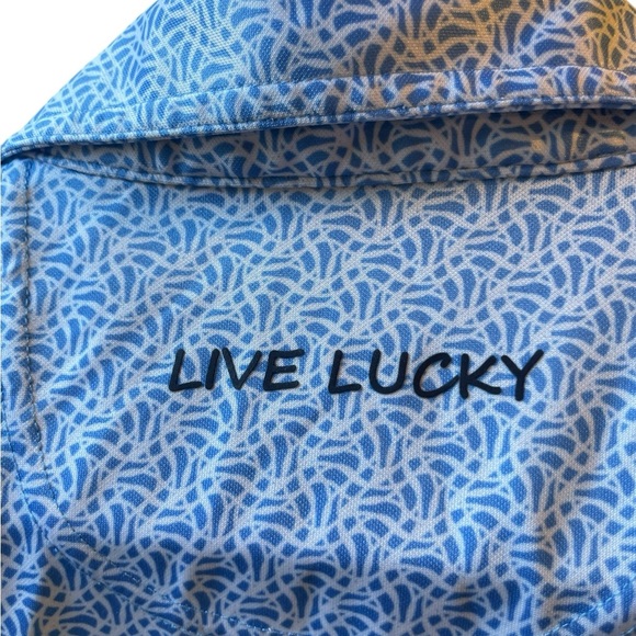 Black Clover Men's Light Blue Patterned Polo Shirt - Picture 2 of 6